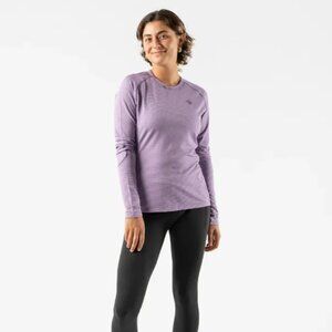 Rabbit Women's Layer One Long Sleeve Waffle Top Medium Rhapsody Lilac EUC